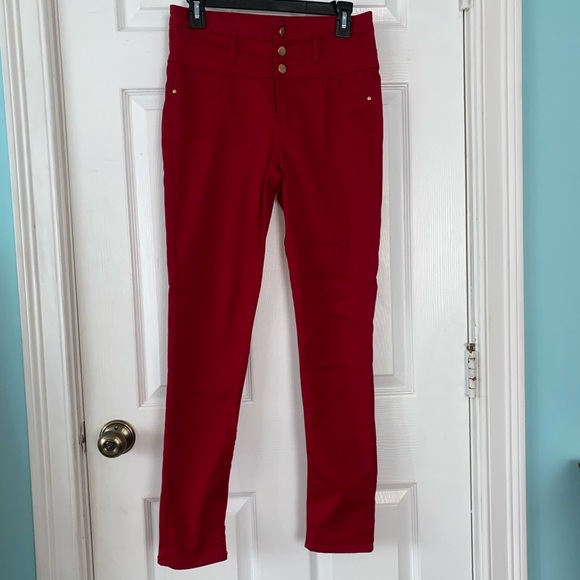 Worn once red high top skinny jeans - Picture 1 of 4